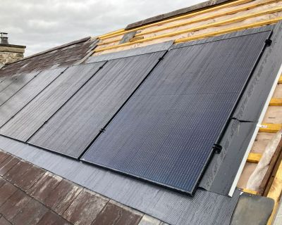 Slates roof and the process of installing integrated solar panels
