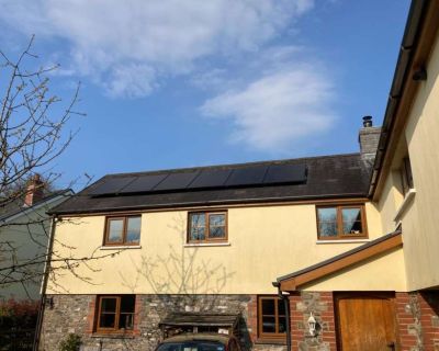 roof for solar panels, Carmarthenshire, Wales