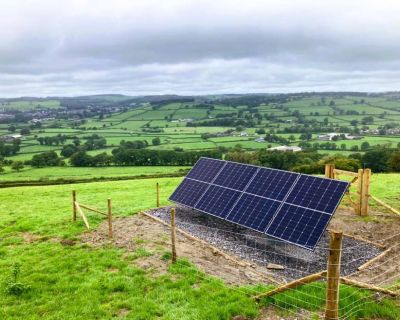 Ground-mounted solar panels in Ceredigion