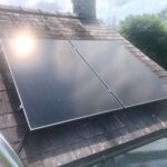 Solar panels on a Llandeilo cottage slate roof