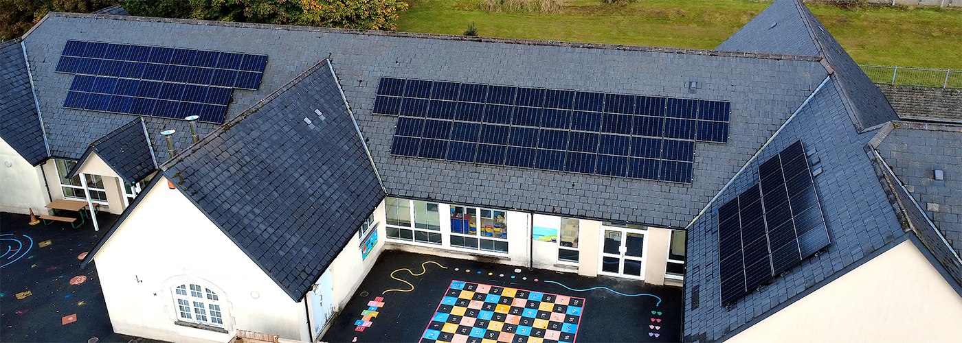 Commercial Solar PV installation by Solar Save Renewables in Ysgol Bro Brynach, School in Llanboidy, Wales