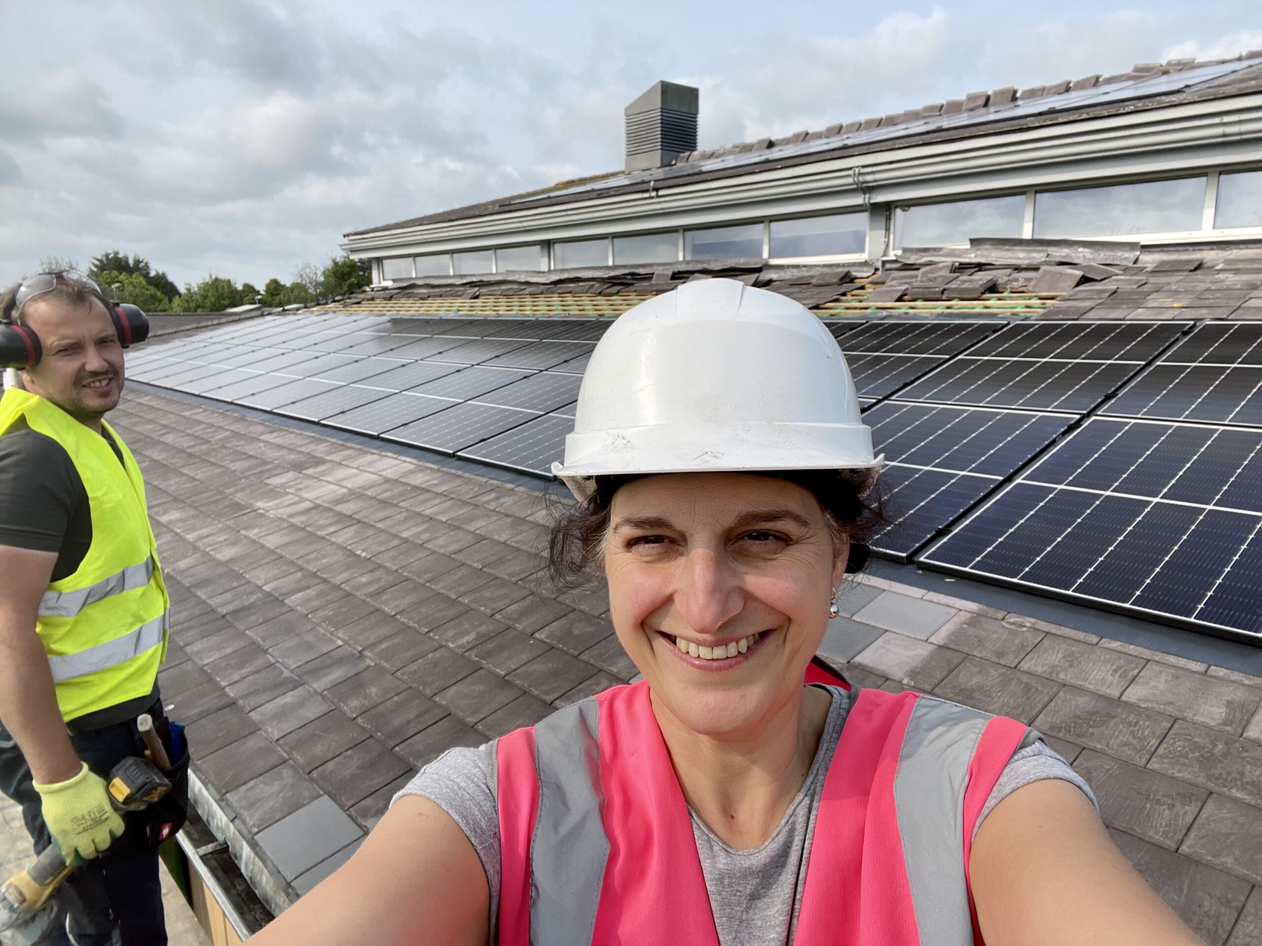Solar panels being installed on a roof – by MCS-accredited installers in Carmarthenshire, Wales