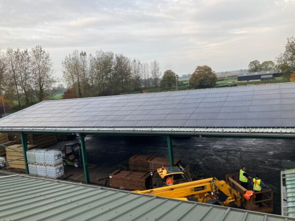 Solar Save Renewables team installing solar panels at Timberlink